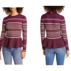 Ted Baker London Leytina Stripe Peplum Sweater (2)